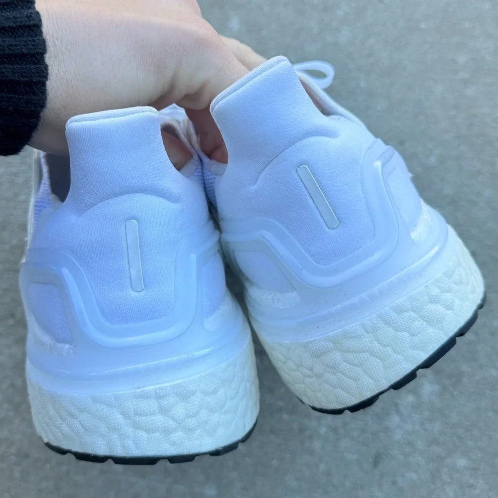 adidas Ultraboost Running Shoes White with Black Outsole
